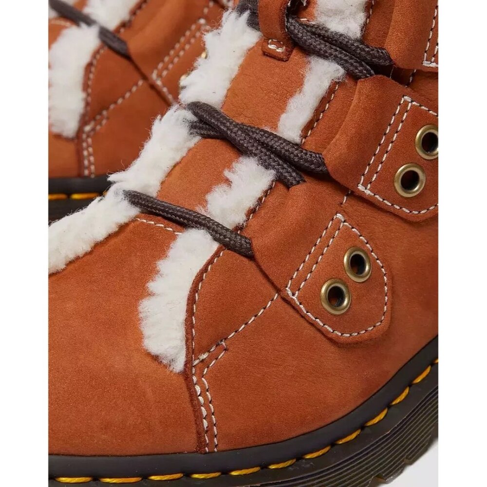 Dr. Martens 1460 Lace to Toe Fur Lined Buttersoft Nubuck Boots Brown Women's 8 - Picture 11 of 11